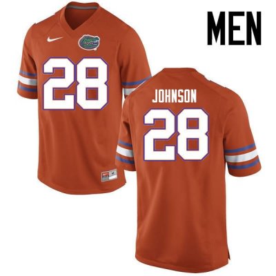 Men's Florida Gators #28 Kylan Johnson NCAA Nike Orange Authentic Stitched College Football Jersey DOH3562YT